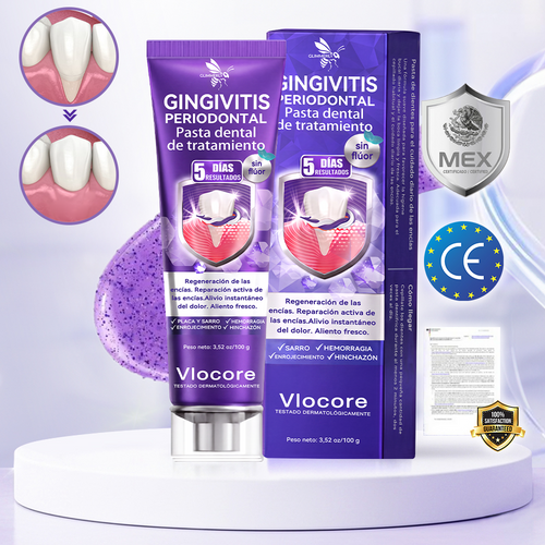 墨西哥 GLIMMERLY® VioCore: pasta dentífrica para el tratamiento de la gingivitis y la periodontitis con veneno de abeja